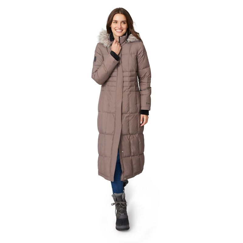 フリー カントリー レディース アウター ジャケット・ブルゾン ダウン Free Country Women's Fullength Splendor Down Jacket Mocha モカ|ReVida 店