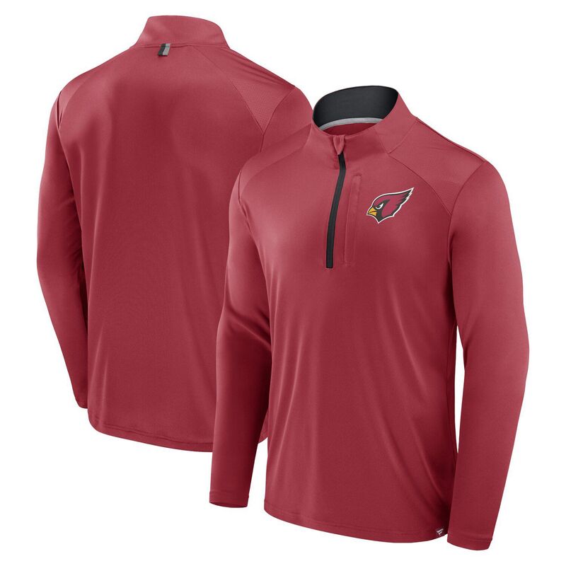ファナティクス メンズ トップス Tシャツ ジャケット Men's Fanatics Cardinal Arizona Cardinals Defender Long Sleeve Quarter-Zip Jacket Acred レッド