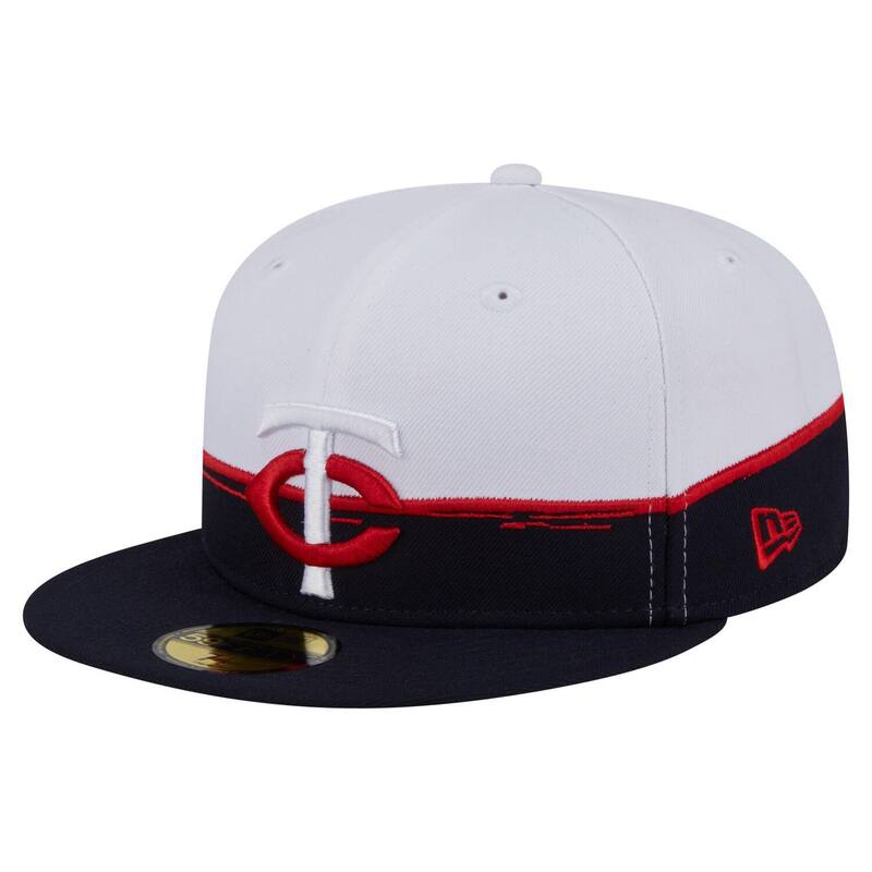 ニューエラ メンズ アクセサリー 帽子 Men's New Era Navy/White Minnesota Twins Paint Stroke 59FIFTY Fitted Hatwnavy ネイビー