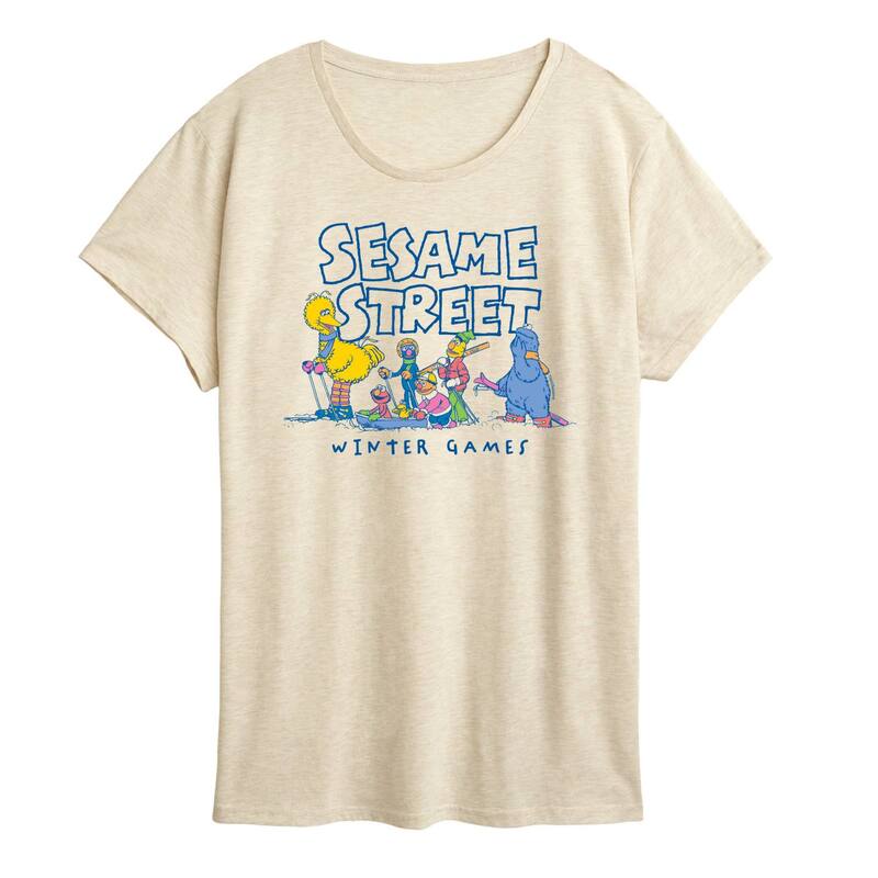 アニメキャラクター レディース トップス Tシャツ グラフィック Licensed Character Women'sesame Street Winter Games Graphic Tee Beige ベージュ