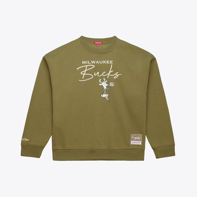 ミッチェル\u0026ネス レディース トップス プルオーバー 汗水 Women\u0027s Mitchell \u0026 Ness Olive Milwaukee Bucks Lightweight Script Sweatshirt Buk Multi マルチ色合い