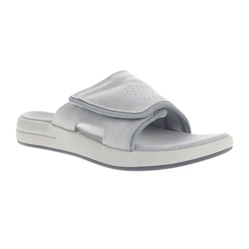 プロペット メンズ シューズ サンダル レザー Propet Emerson Men's Leather Slide Sandals Gray グレー｜ReVida 店 14,785円