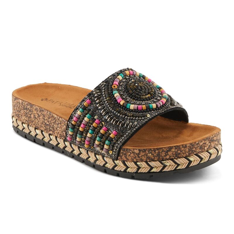 パトリシア レディース シューズ サンダル Patrizia Swirla Women's Beaded Slide Sandals Black Multi ブラック