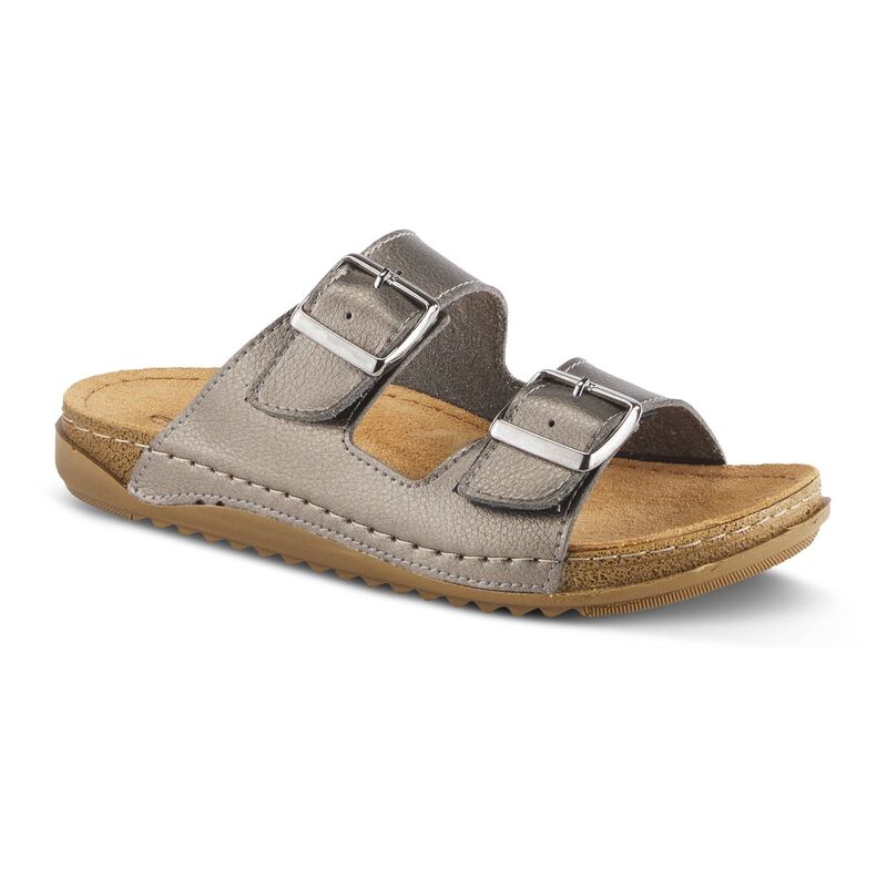 フレクサス レディース シューズ サンダル Flexus by Spring Step Abbas Women'slide Sandals Pewter ピューター