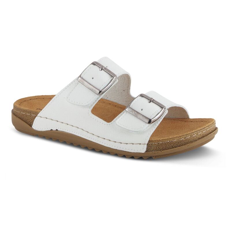 フレクサス レディース シューズ サンダル Flexus by Spring Step Abbas Women'slide Sandals White ホワイト