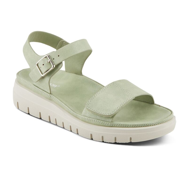 フレクサス レディース シューズ サンダル Flexus by Spring Step Shinzon Women'strappy Sandals Light Green グリーン