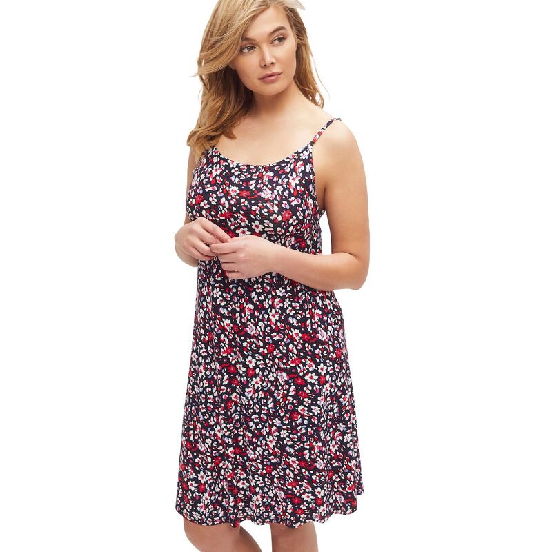 Ellos レディース トップス ワンピース プラスサイズ ニット ellos Plusize Knitank Dress Navy Reditsy Floral ネイビー｜ReVida 店