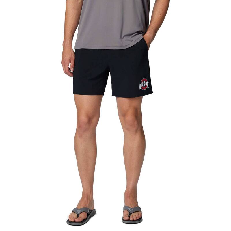コロンビア メンズ ボトムス ハーフパンツ・ショーツ ショートパンツ Men's Columbia Black Ohio State Buckeyes PFG Terminal Roamer Omni-Shade Stretch Shorts Osu Black ブラック