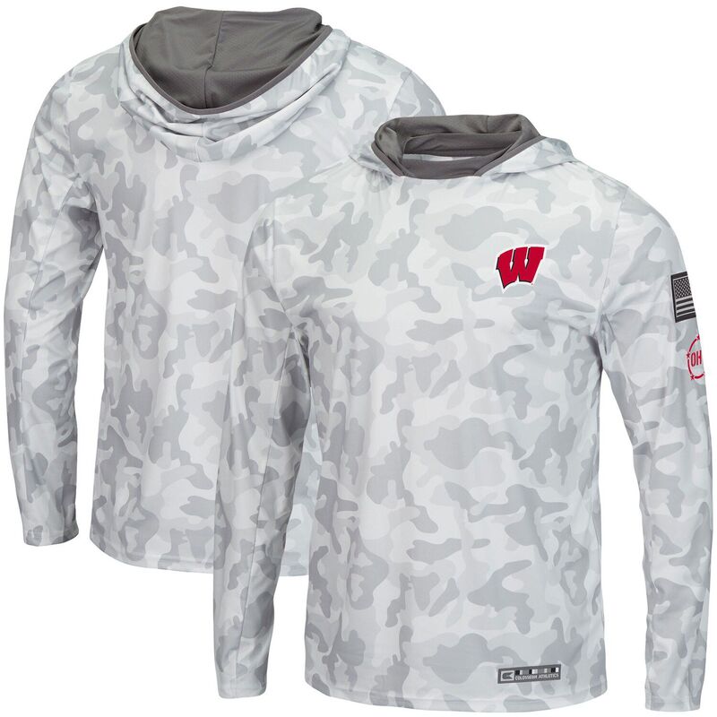 円形劇場 メンズ トップス プルオーバー パーカー Men\u0027s Colosseum Arcticamo Wisconsin Badgers OHT Military Appreciation Long Sleeve Hoodie Top Wis Multi マルチ色合い