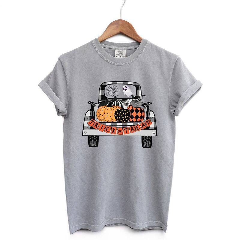 Simply Sage Market レディース トップス ティーシャツ Simply Sage Marketrick Or Treatruck Garment Dyed Tee Grey 薄墨色 レディースファッション-トップス-Tシャツ・カットソー