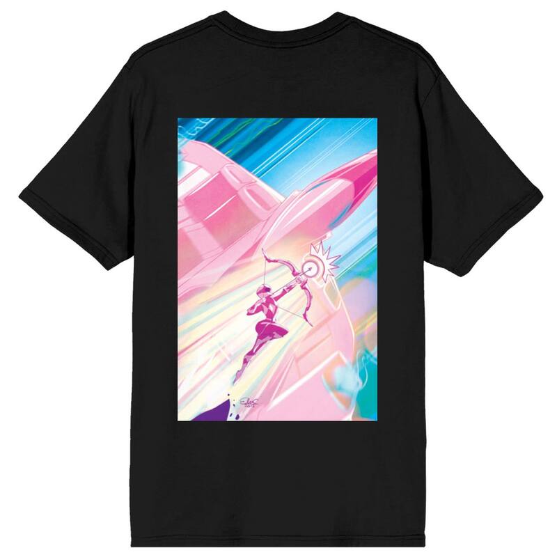 アニメキャラクター メンズ トップス Tシャツ グラフィック Licensed Character Men's Powerangers Pink Ranger Graphic Tee Black ブラック｜ReVida 店