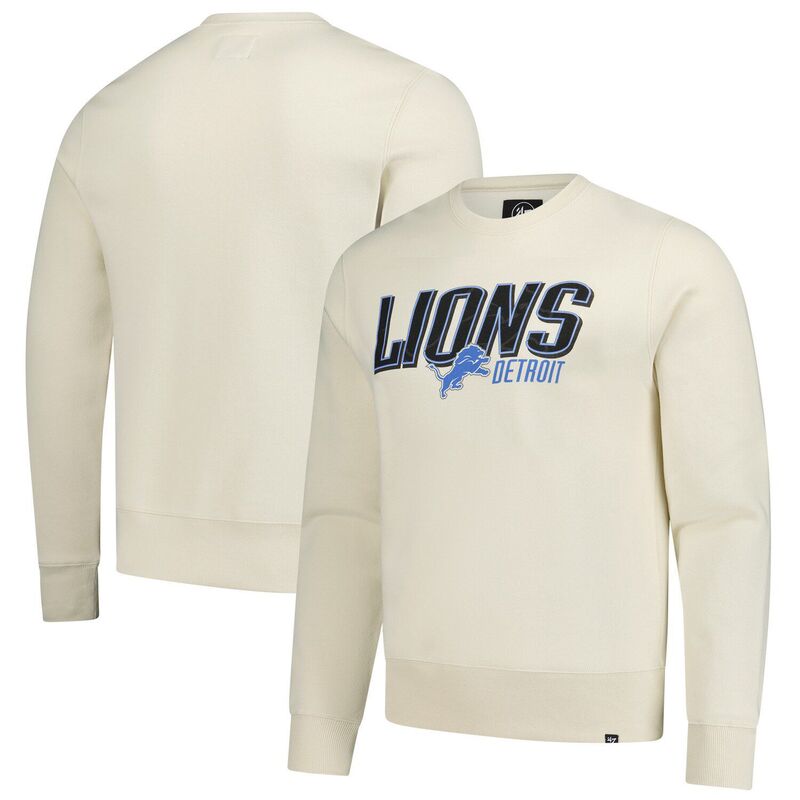 フォーティセブンブランド メンズ トップス Tシャツ スウェット 47 Brand Men 47 Cream Detroit Lions Locked In Headline Pullover Sweatshirt Lns Beige ベージュ