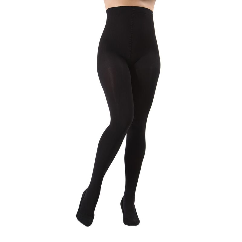 メモイ レディース アンダーウェア 靴下 MeMoi Completely Opaque Control Top Tights Black ブラック