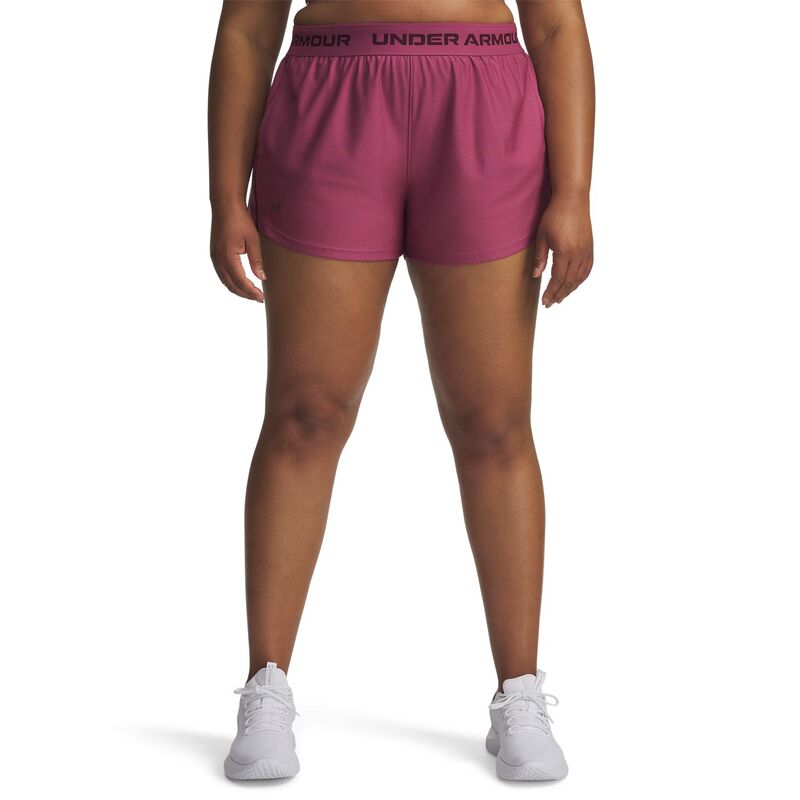 アンダーアーマー レディース ボトムス ハーフパンツ・ショーツ プラスサイズ ショートパンツ Plusize Under Armour Tech Play Up Shorts Fuchsia Dusk フューシャ