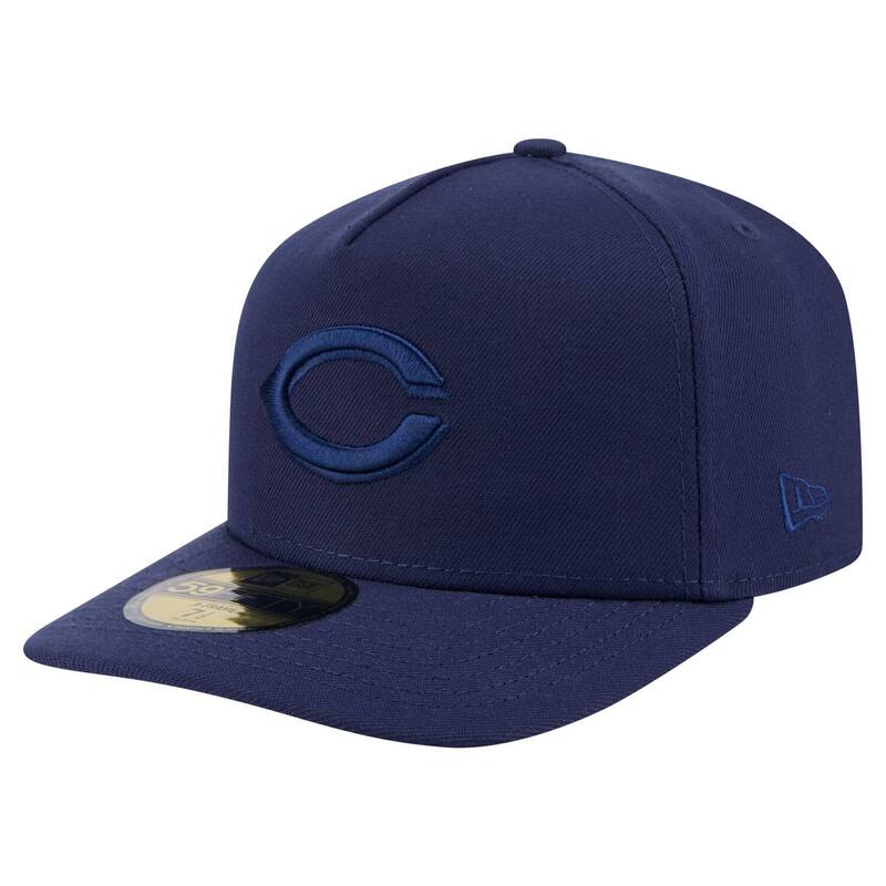 ニューエラ メンズ アクセサリー 帽子 Men's New Era Navy Cincinnati Reds Color Pack A-Frame 59FIFTY Fitted Hat Red Navy ネイビー