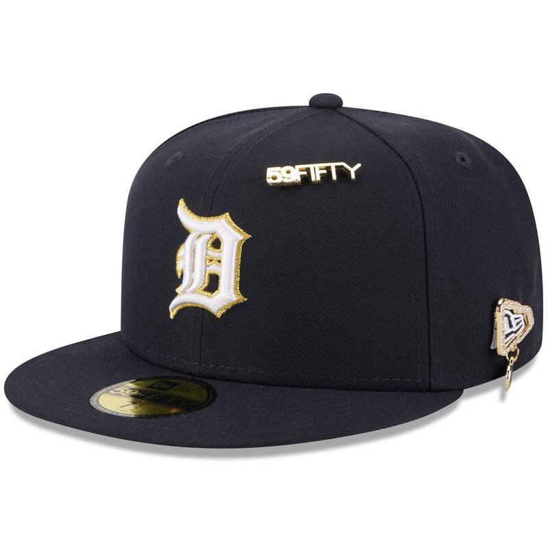ニューエラ メンズ アクセサリー 帽子 Men's New Era Navy Detroitigers 20259FIFTY Day 59FIFTY Fitted Hat with Pins Tgr Navy ネイビー