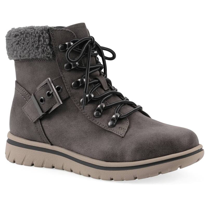 クリフバイホワイトマウンテン レディース シューズ ブーツ・レインブーツ アンクル Cliffs by White Mountain Hadrian Women Ankle Boots Charcoal Fabric チャコール