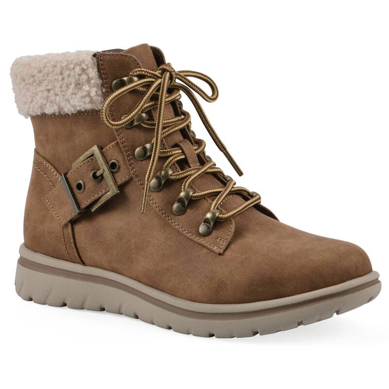 クリフバイホワイトマウンテン レディース シューズ ブーツ・レインブーツ アンクル Cliffs by White Mountain Hadrian Women Ankle Boots Tan Fabric タン