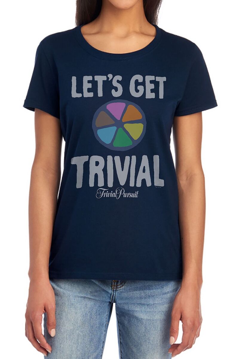 アニメキャラクター レディース トップス Tシャツ グラフィック Licensed Character Juniors' Hasbro Let's Getrivial Graphic Tee Navy ネイビー