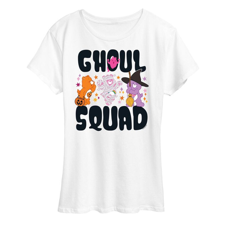 アニメキャラクター レディース トップス Tシャツ グラフィック Licensed Character Women's Care Bears Halloween Ghoul Squad Graphic Tee White ホワイト