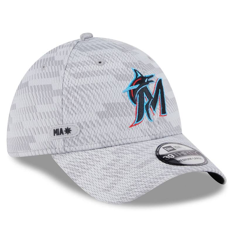 ニューエラ メンズ アクセサリー 帽子 Men's New Era Gray Miami Marlins 2025 MLB Clubhouse 39THIRTY Flex Hat Mrl Grey グレー