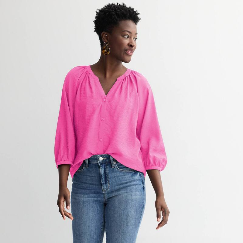 ソノマ レディース トップス シャツ Women'sonoma Goods For Life Button Upeasantopink Thread ピンク