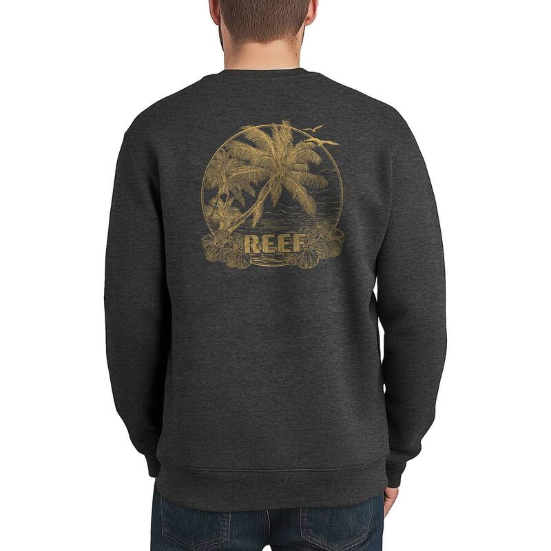 岩礁 メンズ トップス プルオーバー 汗水 フリース Men\u0027s REEF Baybreeze Fleece Sweatshirt Heather Charcoal 濃灰色