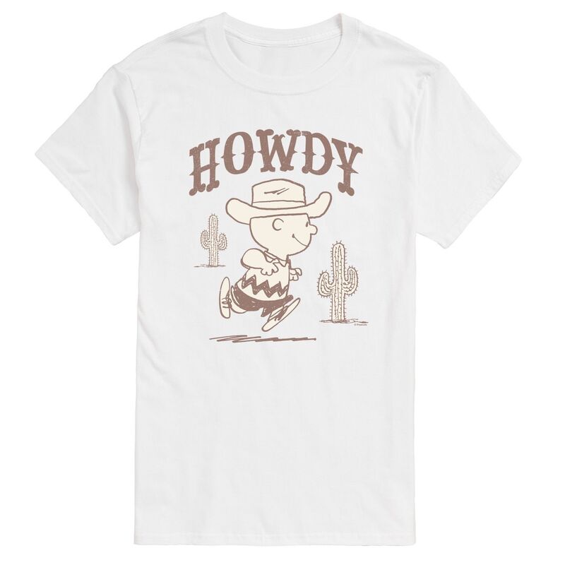 アニメキャラクター メンズ トップス Tシャツ トール グラフィック Licensed Character Big & Tall Peanuts Howdy Charlie Brown Graphic Tee White ホワイト