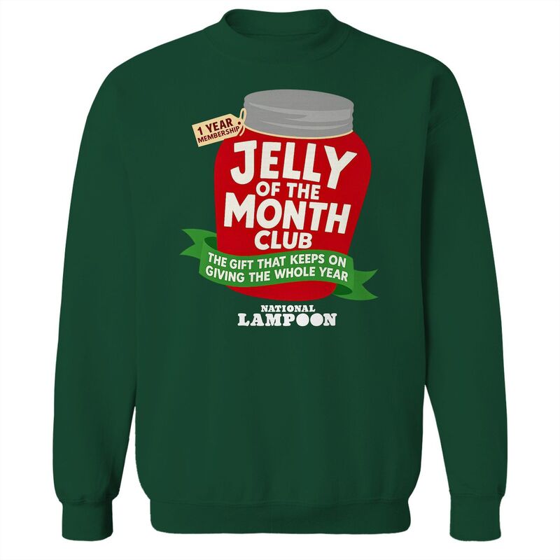 アニメキャラクター メンズ トップス Tシャツ スウェット グラフィック Licensed Character Men's Nationalampoon's Christmas Vacatione Year Anniversary Jelly Of The Month Graphic Sweatshirt Forest Green グリーン｜ReVida 店