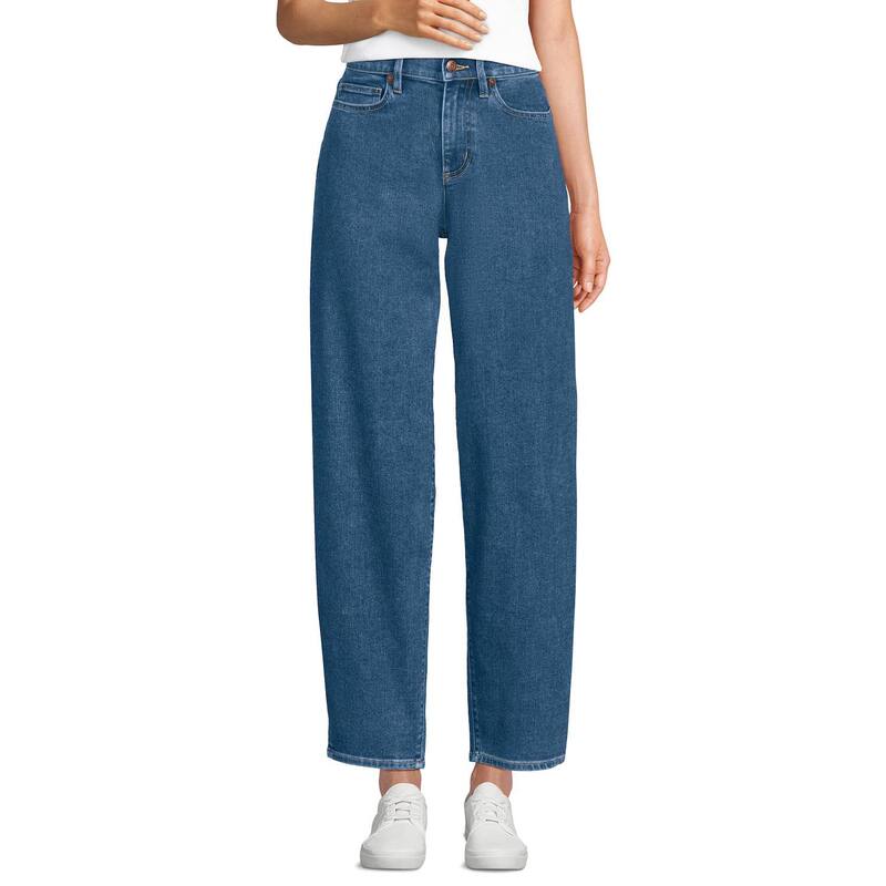 ランズエンド レディース ボトムス デニムパンツ アンクル ジーンズ Women's Lands' Endenim Barreleg Ankle Jeans Crawford Wash デニム