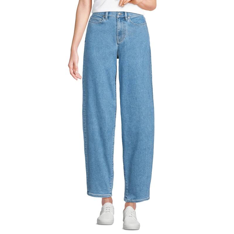 ランズエンド レディース ボトムス デニムパンツ アンクル ジーンズ Women's Lands' Endenim Barreleg Ankle Jeans Hutton Blue Wash ブルー