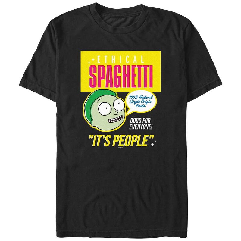 アニメキャラクター メンズ トップス Tシャツ グラフィック Licensed Character Men's Rick And Morty Ethical Spaghetti Graphic Tee Black ブラック｜ReVida 店