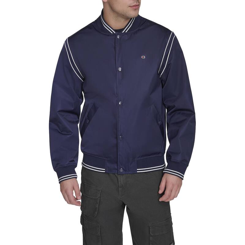 チャンピオン メンズ アウター ジャケット・ブルゾン Men's Champion Lightweight Varsity Jacket Peacoat