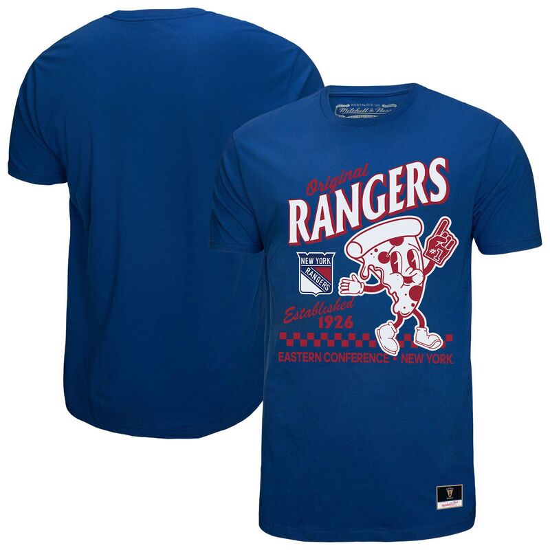 ミッチェル&ネス メンズ トップス Tシャツ Men's Mitchell & Ness Blue New York Rangers Local Food T-Shirt Ran Blue ブルー
