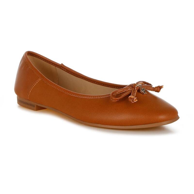 ロンドンラグ レディース シューズ サンダル レザー フェイクレザー London Rag Enchanted Faux Leather Women's Casual Ballerinas Tan タン|ReVida 店