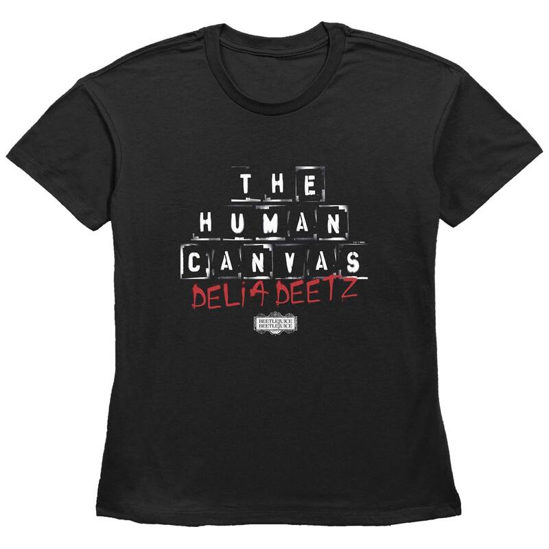 アニメキャラクター レディース トップス Tシャツ グラフィック Licensed Character Women's Beetlejuice 2 The Human Canvas Graphic Tee Black ブラック