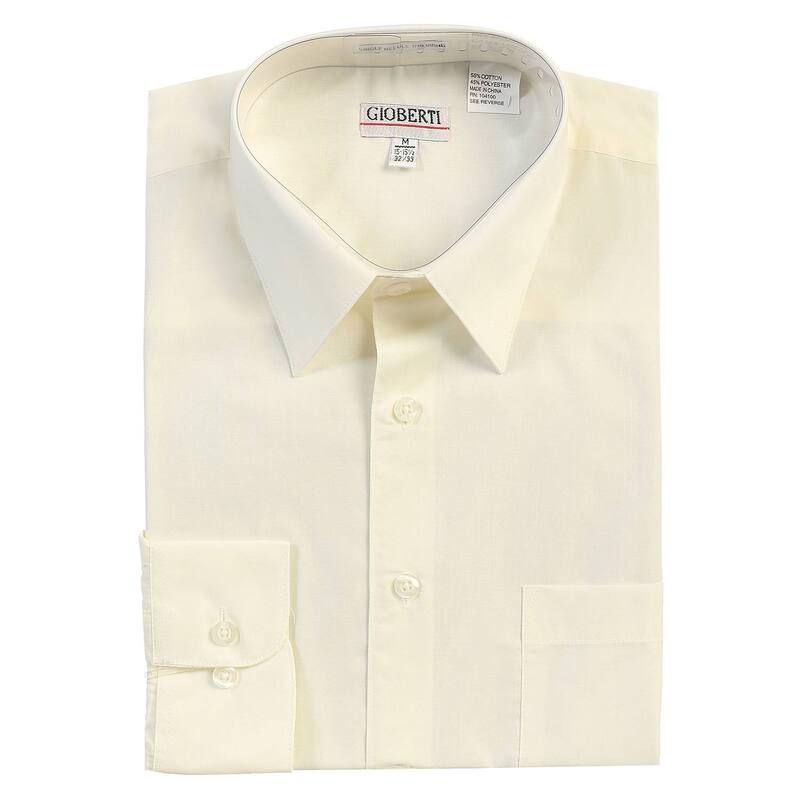 ジョベルティ メンズ トップス Tシャツ Gioberti Men's Long Sleeve Solidresshirt Ivory アイボリー