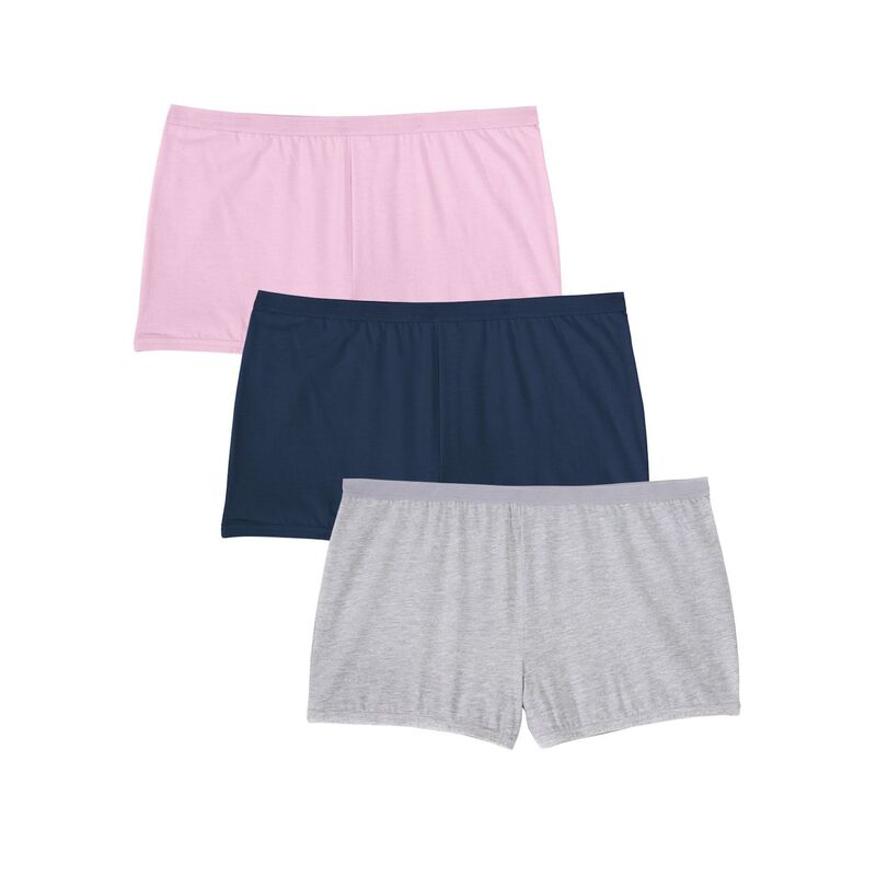コンフォート チョイス レディース アンダーウェア パンツ プラスサイズ Comfort Choice Plusize Boy Short 3-Pack Basic Pack 10,380円