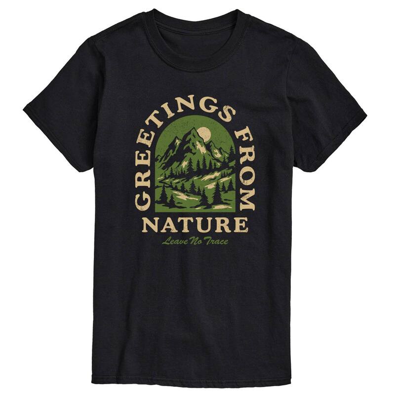 アニメキャラクター メンズ トップス Tシャツ トール グラフィック Licensed Character Big & Tall Greetings From Nature Graphic Tee Black ブラック