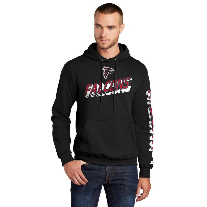 スターター メンズ トップス Tシャツ ロゴ パーカー Mentarter Black Atlanta Falcons Wordmark Logo Pullover Hoodie Fal Black ブラック