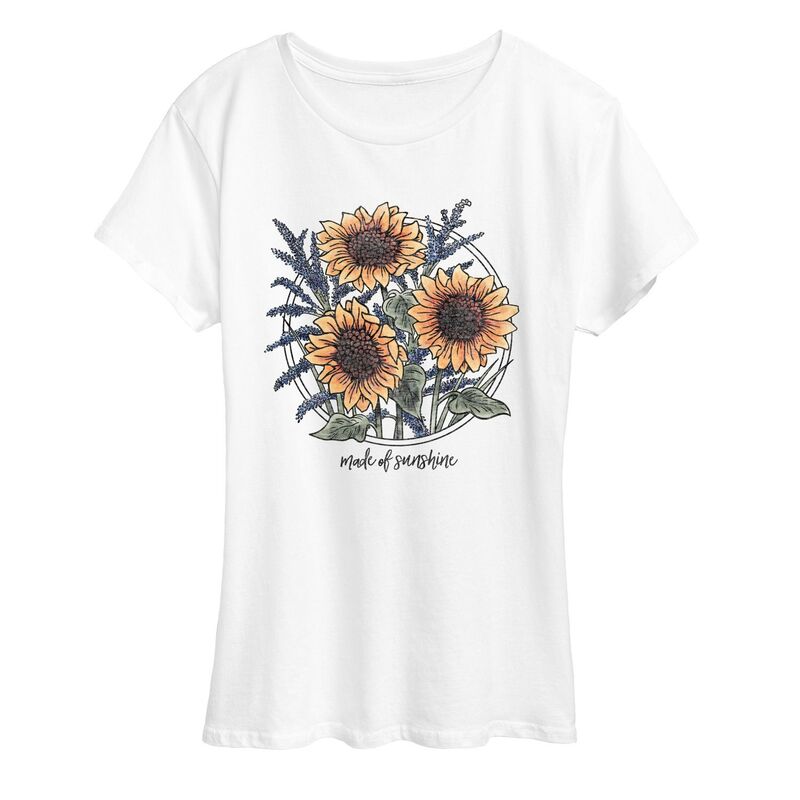 アニメキャラクター レディース トップス Tシャツ グラフィック Licensed Character Women'sunflowers Made Of Sunshine Graphic Tee White ホワイト