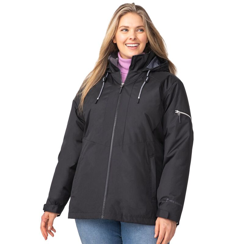 フリー カントリー レディース アウター ジャケット・ブルゾン プラスサイズ Free Country Women's Plusize Back of Bell 3-in-1 Systems Jacket Black ブラック