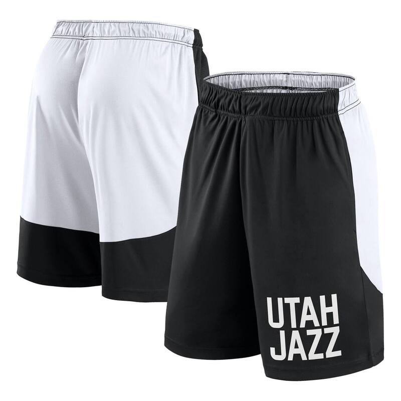 アンブランデッド メンズ ボトムス ハーフパンツ・ショーツ ショートパンツ Unbranded Men's Black/White Utah Jazz Launch Performance Shorts Jaz Black ブラック