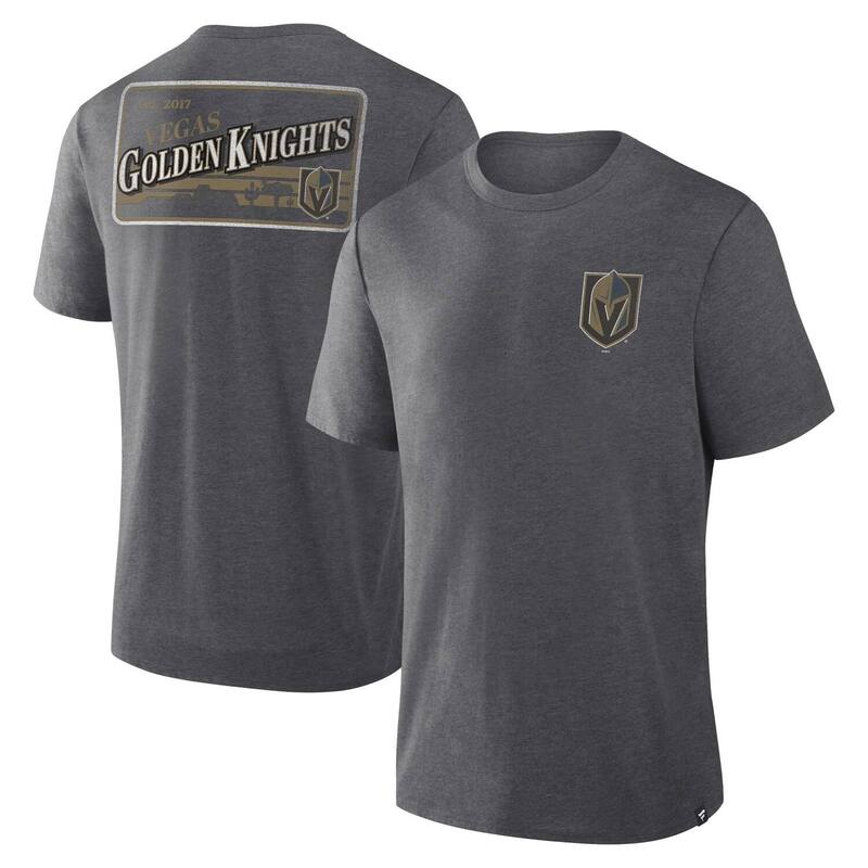 ファナティクス メンズ トップス Tシャツ Men's Fanatics Heather Charcoal Vegas Golden Knights Fan Lanes Tri-Blend T-Shirt Lvk Charco チャコール