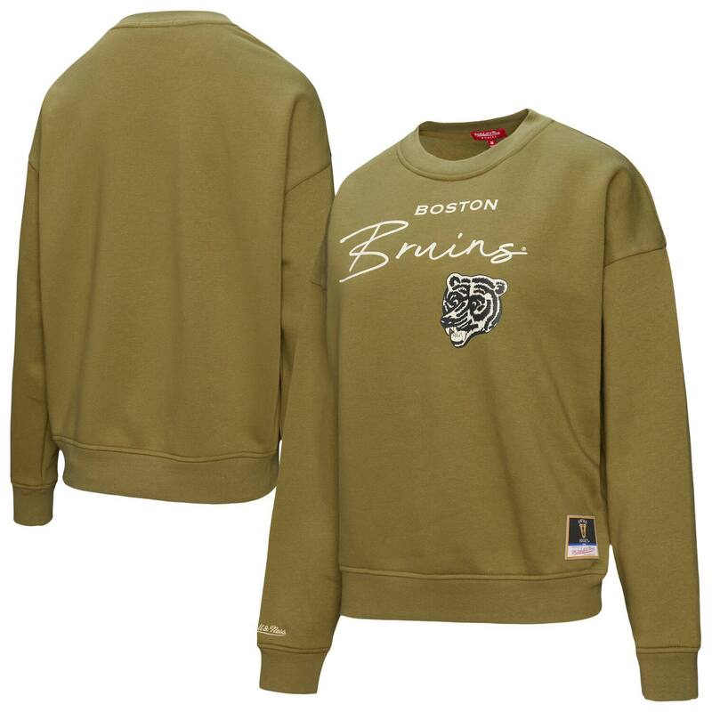 ミッチェル\u0026ネス レディース トップス プルオーバー 汗水 フリース Women\u0027s Mitchell \u0026 Ness Hunter Green Boston Bruins Fleece Sweatshirt Bsb Multi マルチ色合い