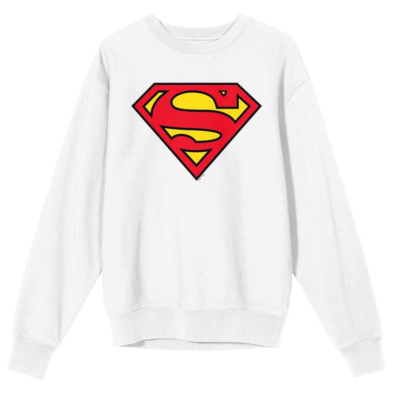 アニメキャラクター メンズ トップス Tシャツ Licensed Character Men'superman Long Sleeve Tee White ホワイト