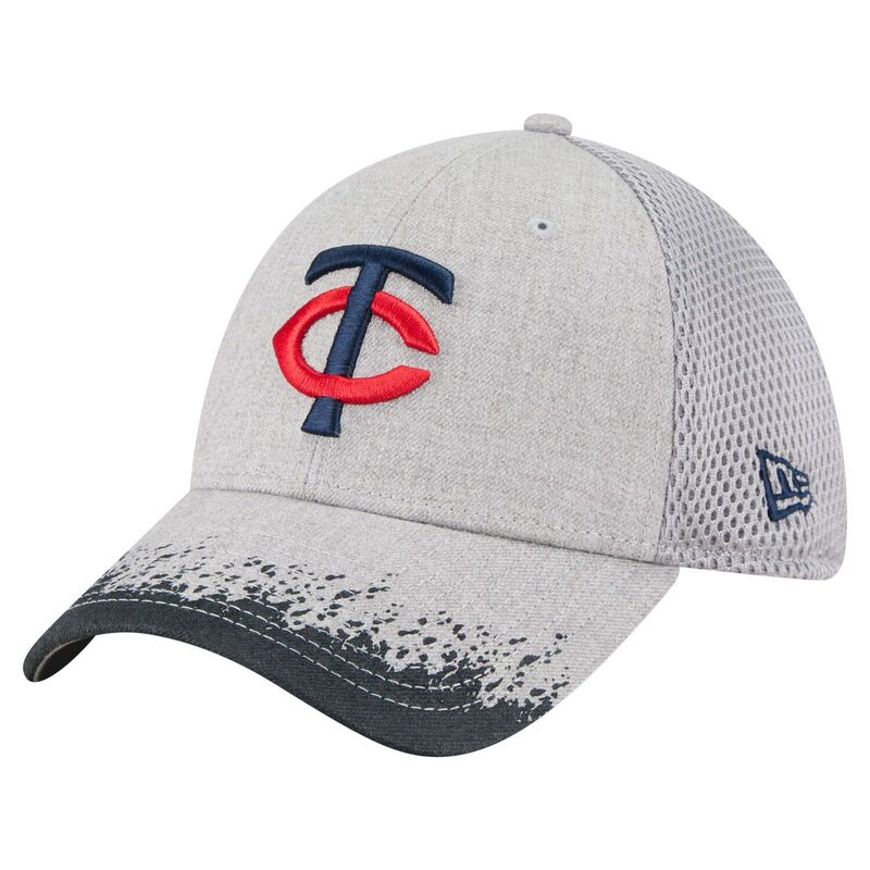 ニューエラ メンズ アクセサリー 帽子 Men's New Era Gray Minnesota Twins Visor Paint Splatter 39THIRTY Flex Hatwn Grey グレー 7,686円