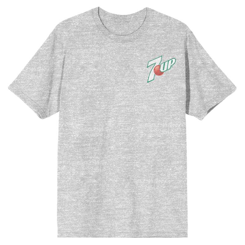 アニメキャラクター レディース トップス Tシャツ ロゴ グラフィック Licensed Character Juniors' 7UP Circle Art Logo Graphic Tee Gray グレー