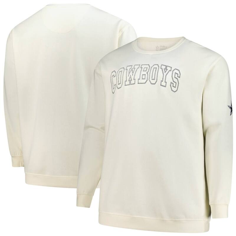 プロファイル メンズ トップス プルオーバー スウェットール フリース Men\u0027s Profile Cream Dallas Cowboys Big \u0026 Tall Fleece Sweatshirt Cow Beige ベージュ