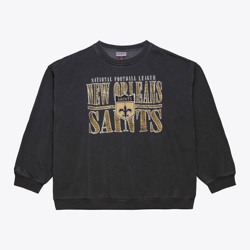 ミッチェル&ネス メンズ トップス Tシャツ ヴィンテージ スウェット ダウン ロゴ Men's Mitchell & Ness Black New Orleansaints Downtown Crew Vintage Logo Sweatshirt Snt Black ブラック｜ReVida 店 25,012円